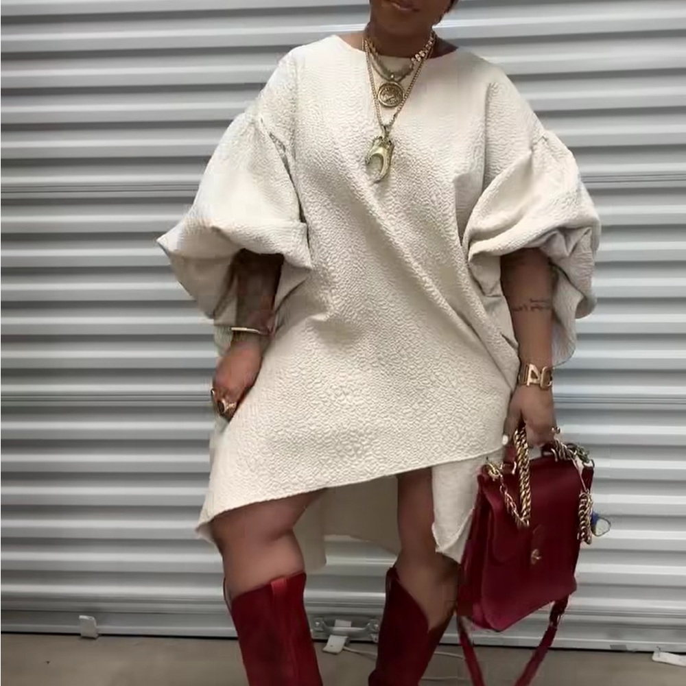 Terrell Dominick Denim Balloon on Top/dress - Picture 13 of 15